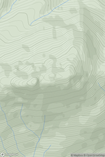Thumbnail image for Beinn na Caillich [Fort William to Loch Treig & Loch Leven] showing contour plot for surrounding peak